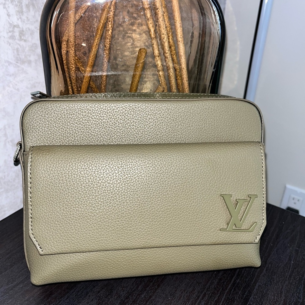 Louis Vuitton Olive Green Leather Bag